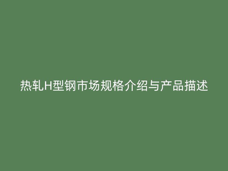熱軋H型鋼市場(chǎng)規(guī)格介紹與產(chǎn)品描述