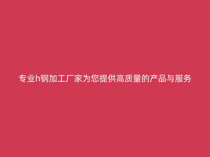 專業(yè)h鋼加工廠家為您提供高質(zhì)量的產(chǎn)品與服務(wù)